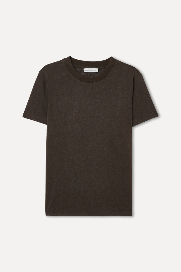 Women's Brown Crew Neck T-Shirt