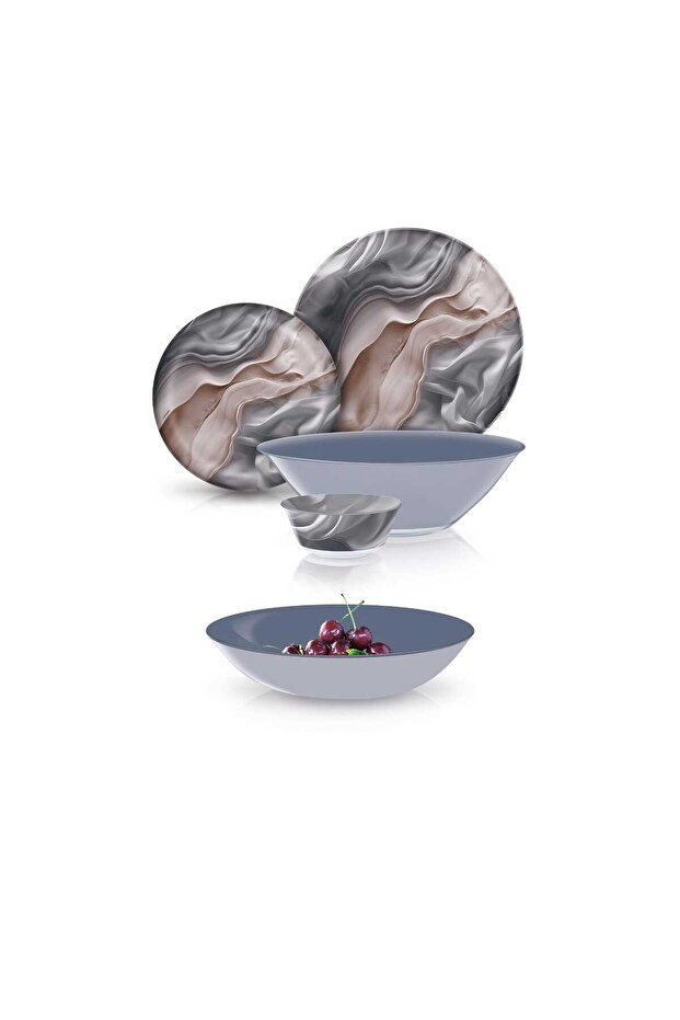 Marbreez Glass Dinner Set, 25 pcs, X2336