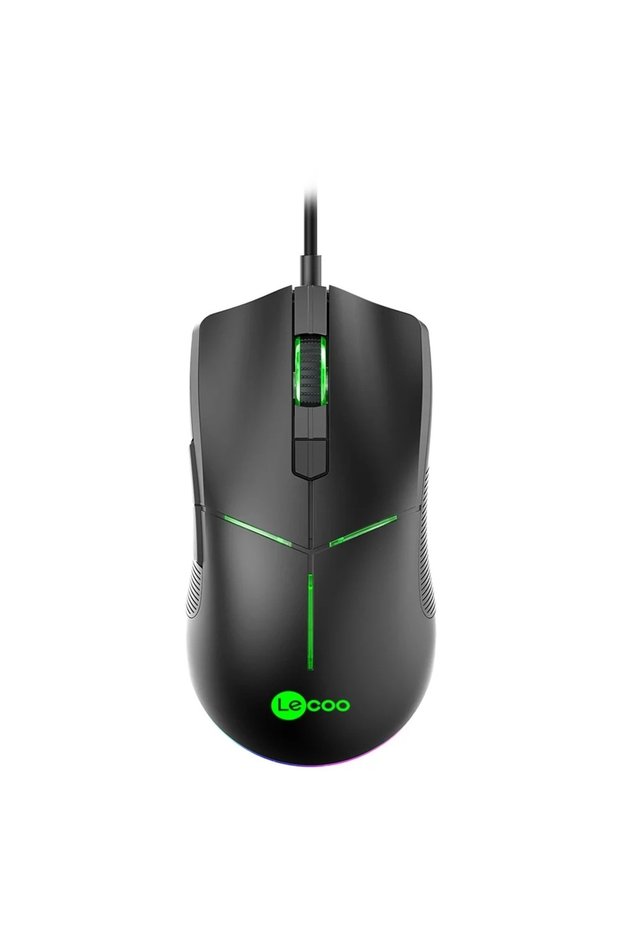 Lecoo Ms109 Wired USB Rgb 6400Dpi Black Gaming Mouse