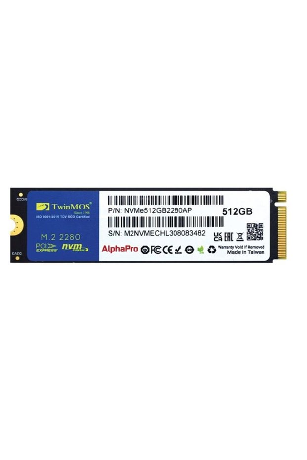 Twinmos 512gb nvme 512gb 2280 ap 3600-3250mb/s m.2 nvme gen3 disk