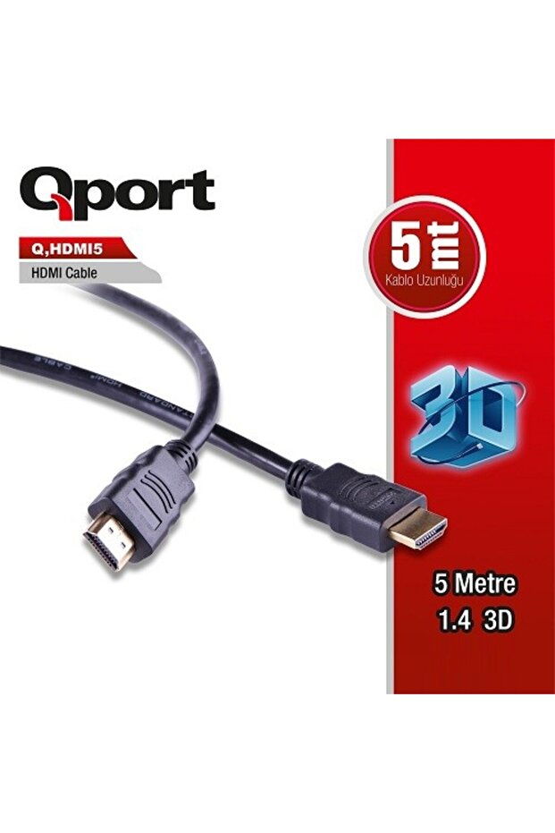 Qport 5meter q-hdmi5 hdmi cable 3d gold 1.4v