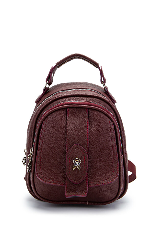 Multi-Compartment Mini Frank Backpack Claret Red - 1