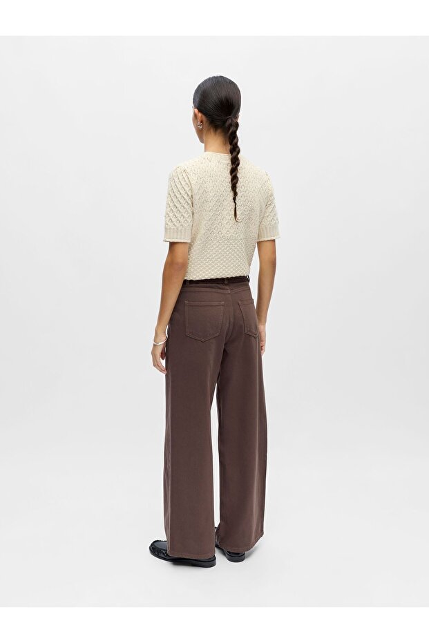 Wide Leg Jeans Bindegürtel - 4