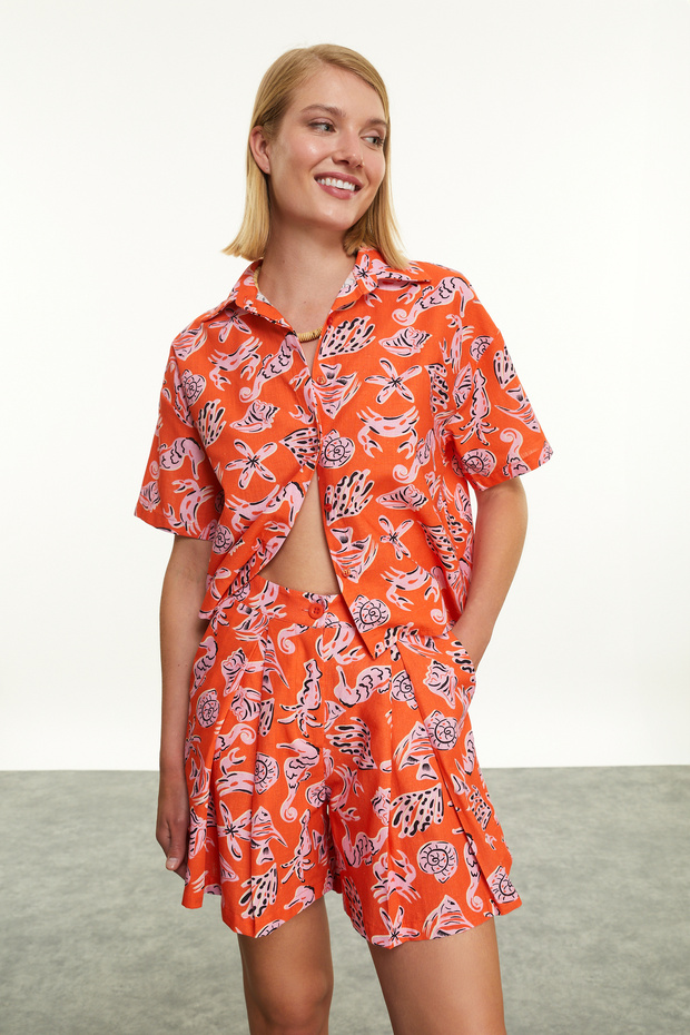 BASKILI KISA ŞORT - 2