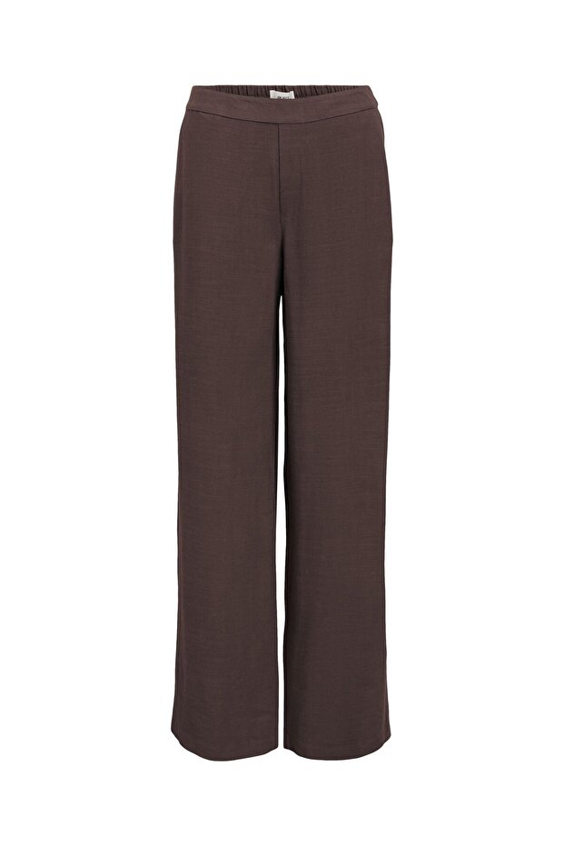 Hose mit weitem Bein Leinenmix - 2