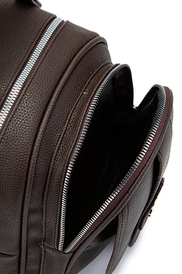Multi-Compartment Mini Frank Backpack Brown - 4