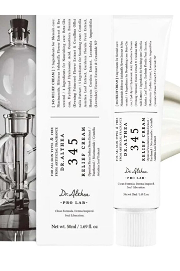 345 Relief Cream – Soothing & Hydrating Face Cream, 50ml – Calming Moisturizer for Se
