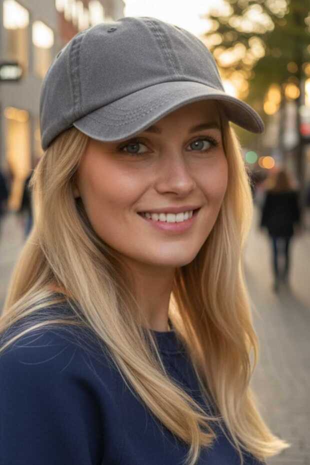 Women's Vintage 100% Cotton Adjustable Baseball Cap Hat
