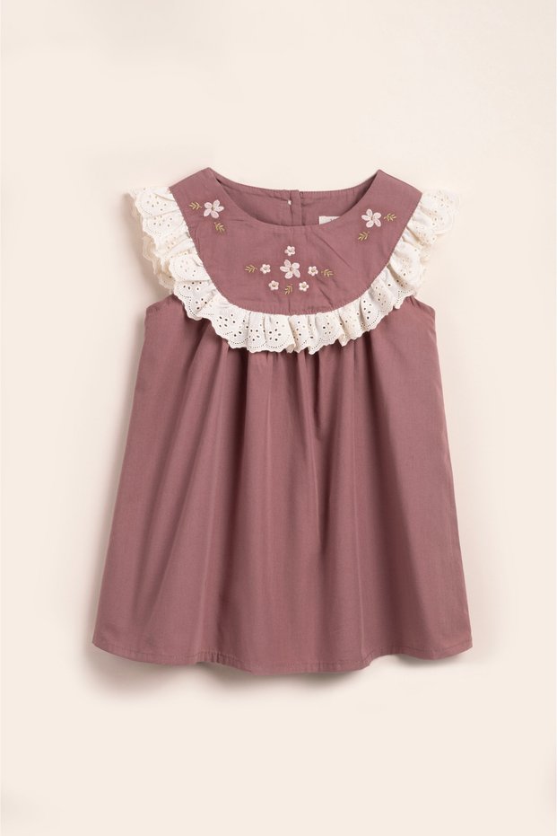 Dress Girls' Embroidered Summer Ruffle Dress