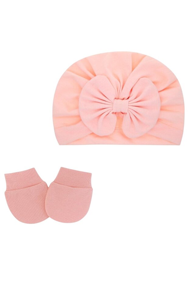 - Tiny Twist Baby Turban and Mittens - Multicolor - 0M to 6M