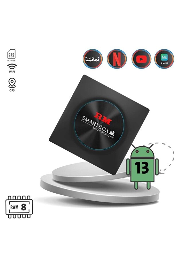 RM-C88 سمارت بوكس رودماستر أندرويد 13 ورام 8 جيجا + ذاكرة 128 جيجا +4G Sim