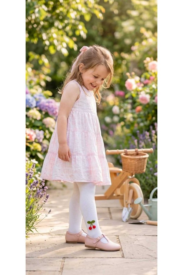 Children's Combed Cotton Pantyhose