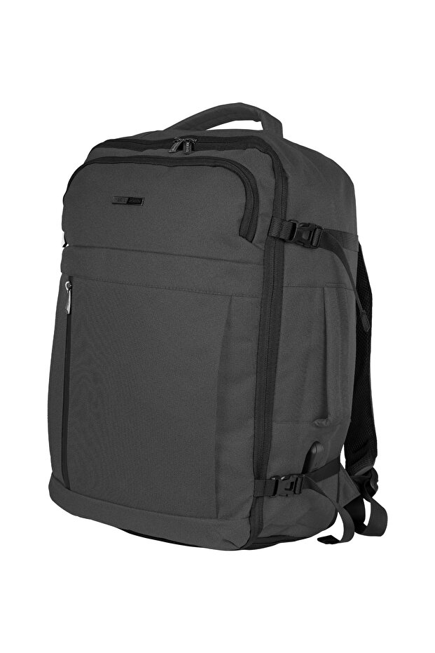 Para John Travel Backpack 18.5" Laptop Bag 420D Polyester Large Capacity Durable Black