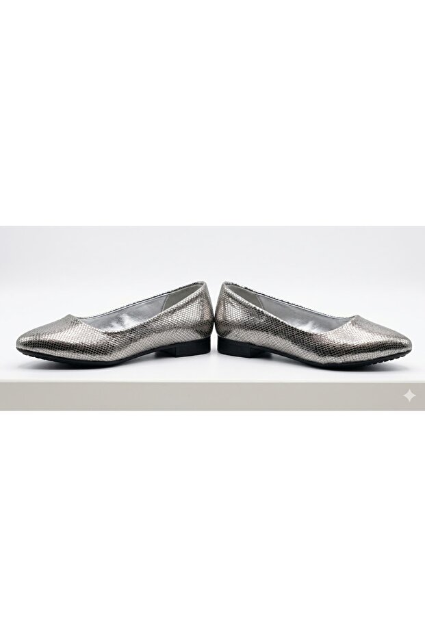 (Ayem) Stylish Casual Women's Flat Shoes Silver