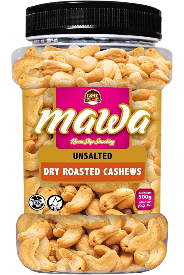 Unsalted Dry Roasted Cashews Nuts 500g