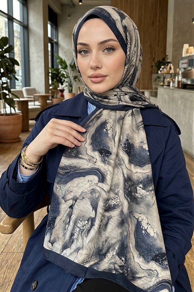 Anthracite Beige İpekhan Seren Shawl