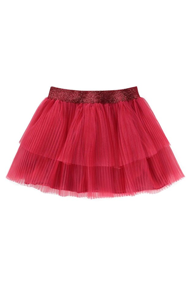 Layered Skirt for Ages 4-9 - Red
