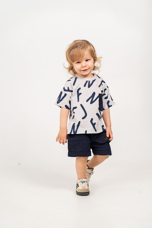 Baby Boy Summer Flexible Fabric Comfortable T-Shirt Shorts 2-Piece Set