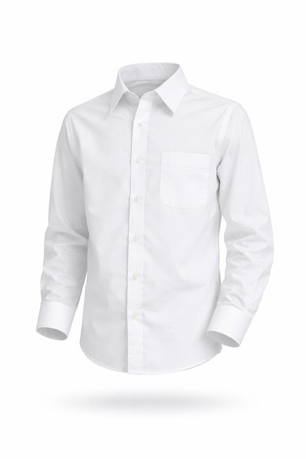 Boys' White Long Sleeve Shirt – School and Special Occasion Shirt Ages 3-17