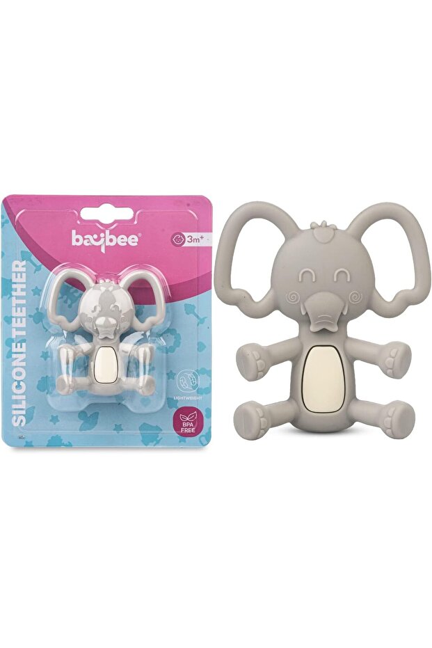 Elephant Silicone Teether BPA-Free Food Grade Easy Grip Chew Toy for Soothing Gums 6-12 Months
