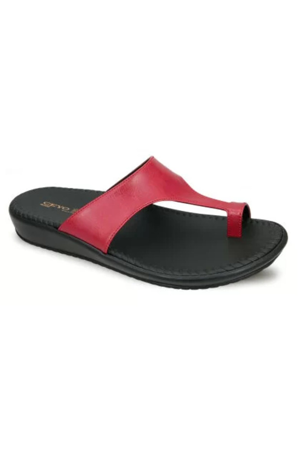 9200-2L Red Flip Flop Orthopedic Women's Slippers