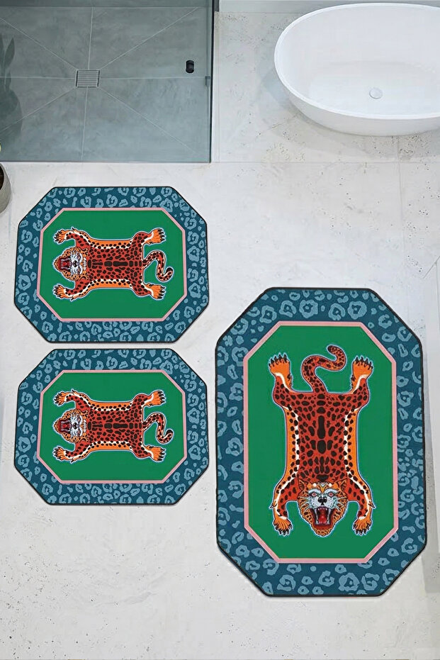 Togs 60X100 50X60 50X60 Non-Slip Base 3-Piece Bathroom Mat Set