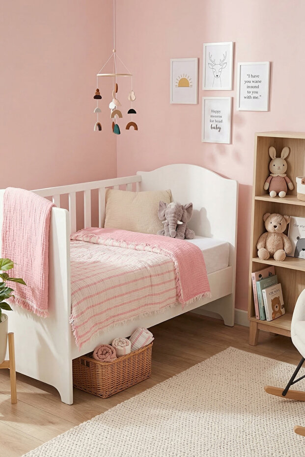 Baby Blanket 4 Layers Muslin 100X120 cm 100% Cotton Double Sided Baby Blanket Multi-Purpose