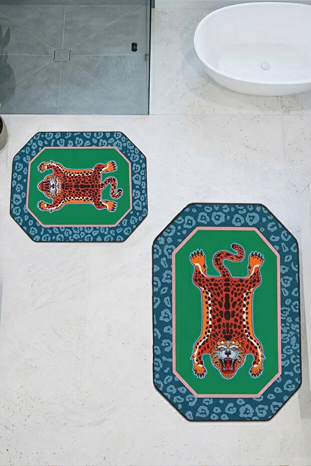 Togs 3-Piece Bath Mat, Non-Slip Base, Washable 60X100 50X60 50X60 cm