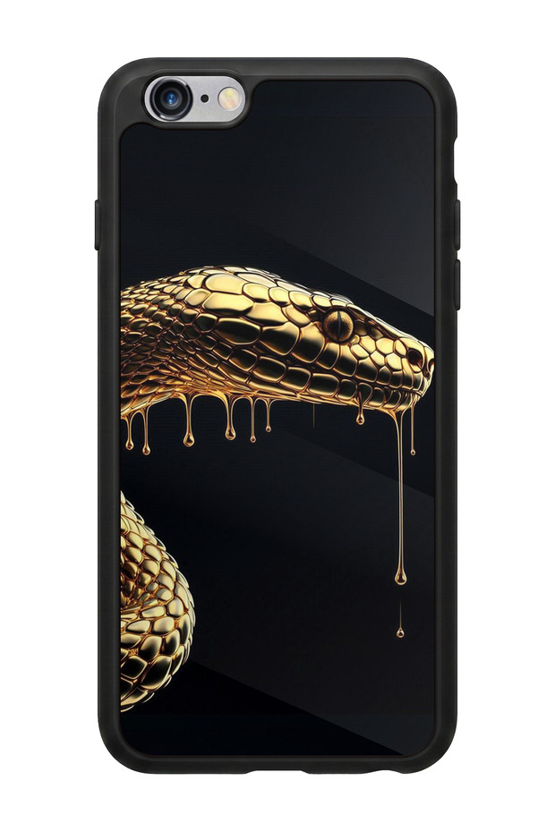 حافظة ممتازة لامعة بتصميم ثعبان متوافقة مع هاتف iPhone 6 Plus