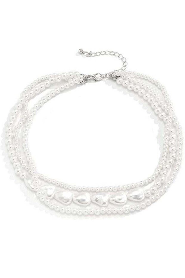 Elegant Multi-Layer Pearl Choker Necklace for Women Classic Beaded Design