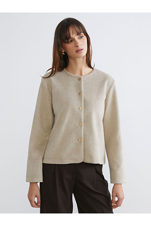 Esvab • Modern & Distinctive Zero Roba Collar Women's Cashmere Jacket
