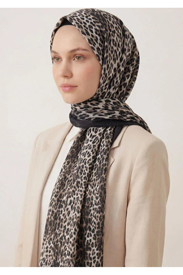 شال ناعم من القطن بنمط الفهد مقاس 90×200