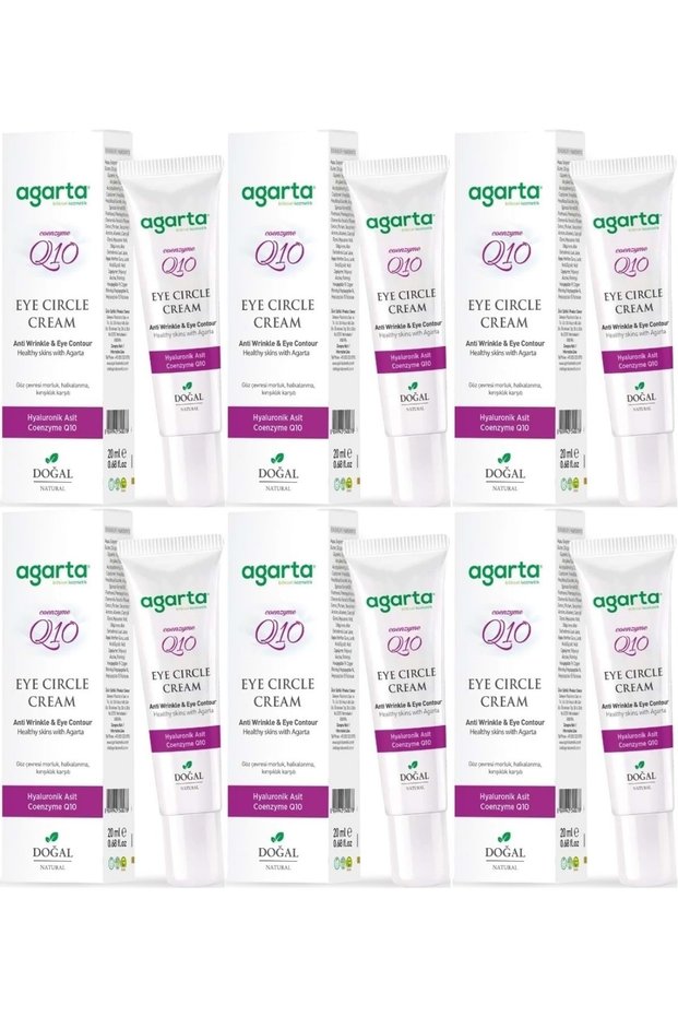 Natural Anti-Aging Anti-Wrinkle and Dark Circle Under-Eye Cream 20 ml (Set of 6)