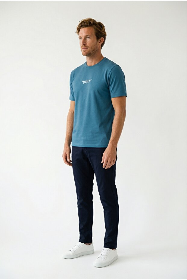 Kriv New Season Men's Slim Fit Printed T-Shirt