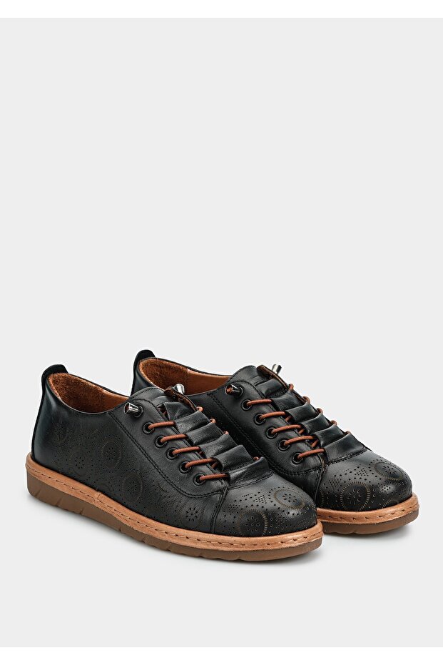 Pantofi de dama din piele neagra - 2
