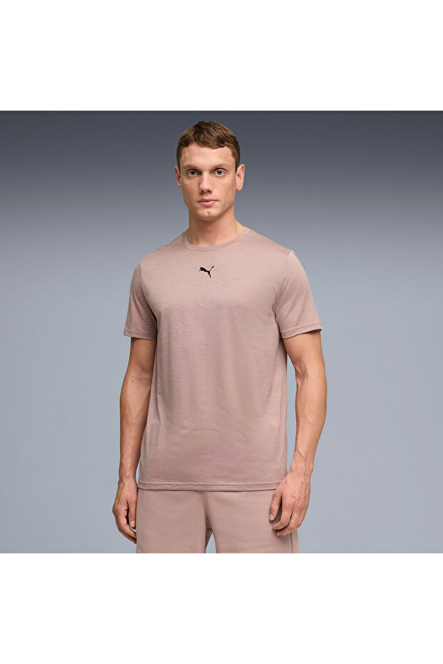 Essentials Heather Cat Erkek Krem Antrenman T-Shirt - 1