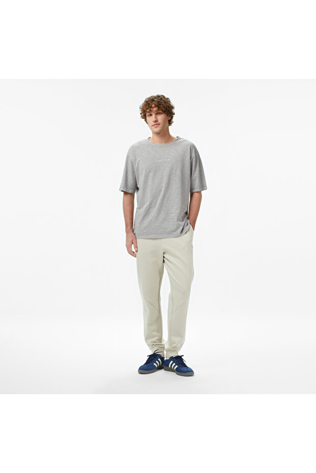 United4 Regular Fit Men's Cream Sweatpants