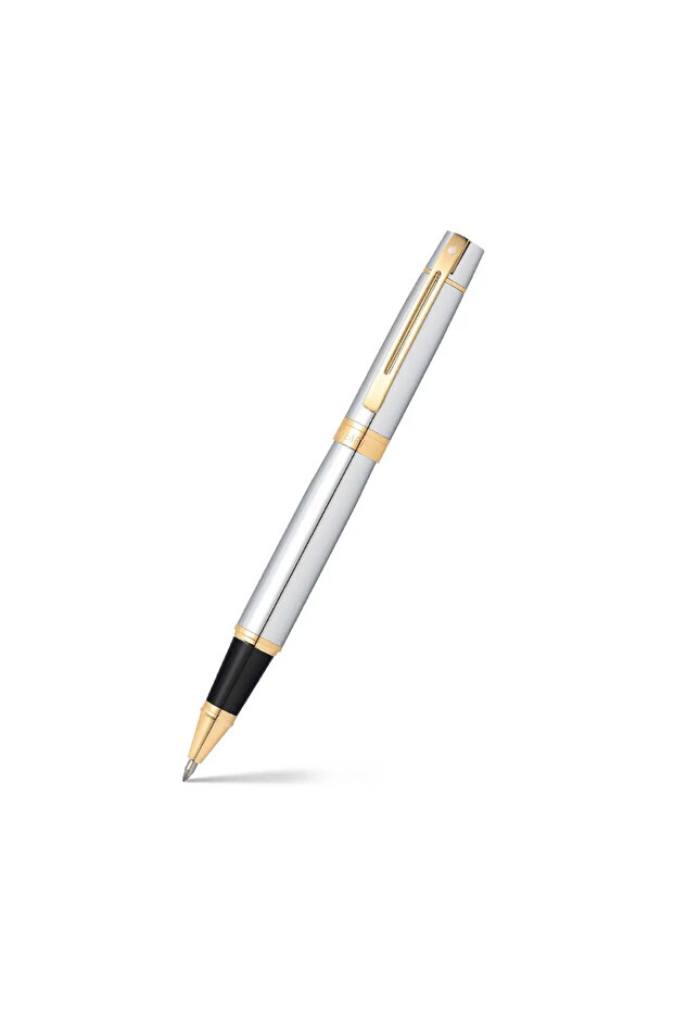 Pen 300 E9342 Bright Chrome With Gold Tone Trims Rb