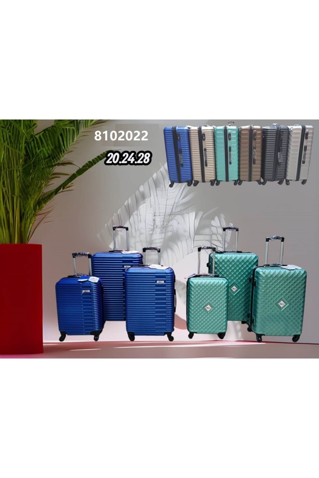 A034 ABS TR. CASE CHAMPAGNE 20/24/28-3PC