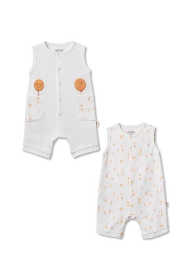 Baby Shorts Sleeve Romper, 100% Organic Cotton, Infant and Newborn Series - Csy3060