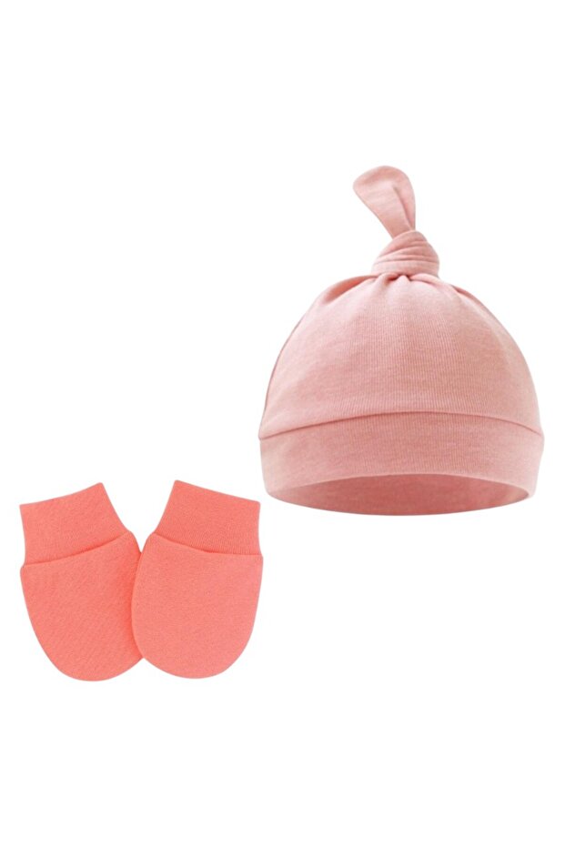 - Tiny Tops Baby Beanie and Mittens - Multicolor- 0M to 6M
