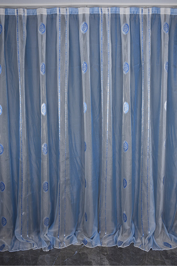 Organze 1900 Cream Color 5_3 Ready-Made Pleated Background Curtain 300*260 cm