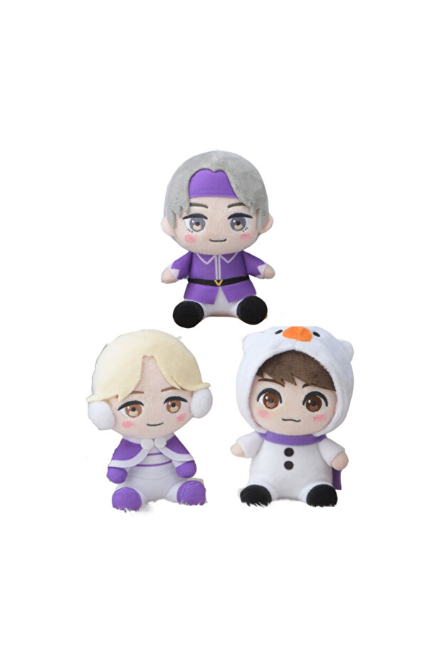 BTS Tinytan Purple Holidays Mascot Plush Jimin & V & Jung Kook by Sega (1 Random)