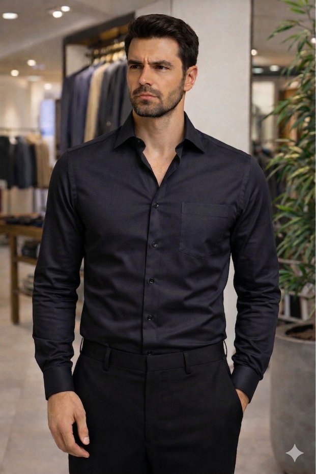 Long Sleeve Regular Fit Classic Collar Cotton Easy Iron Pocketed Oxford 4 Season Shirt