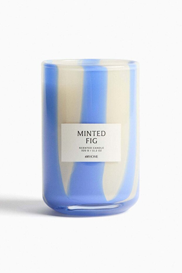 شمعة معطرة بحامل زجاجي