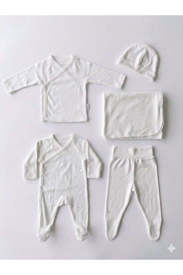 Unisex Baby Modal Fabric Blanket and Romper 5-Piece Newborn Set Premium Quality Silky Softness Breathable Natural Fiber. Softer Than Cotton a Quality