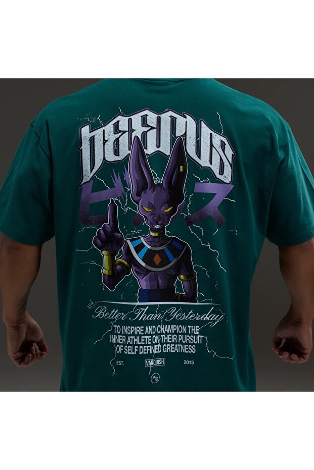 تي شيرت DBS Beerus Green كبير الحجم