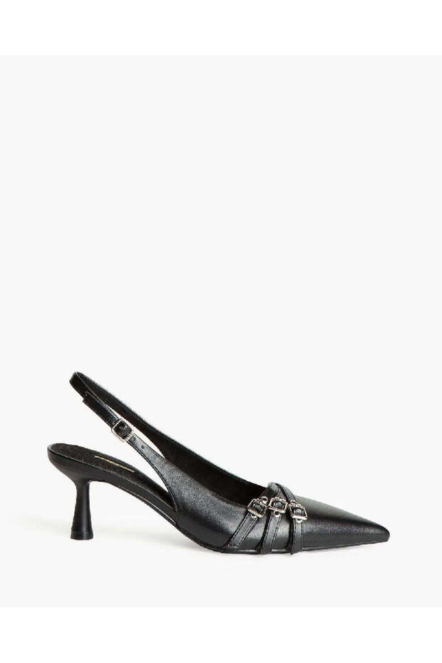 LOW HEEL SLING BACK IN BLACK