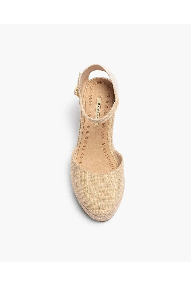 GLITTERED FABRIC WEDGE - 6