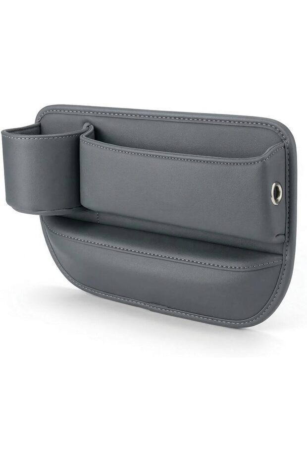 Car Seat Gap Organizer with Cup Holder – PU Leather Auto Storage Pocket